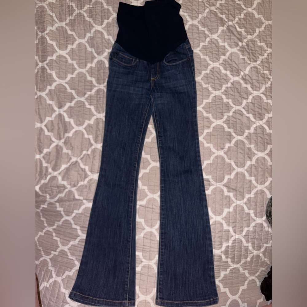 Motherhood Maternity Dark Blue Flare Jeans